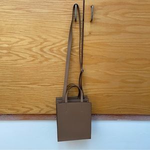 Uniqlo Brown Tan Nude Crossbody Bag Purse with removable Straps